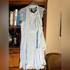 NWT SERAPHINE LUXE baby blue dress
